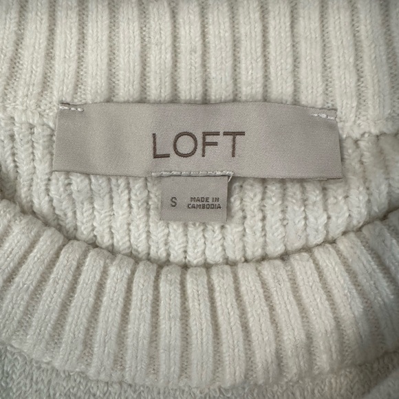 LOFT Mixed Fair Isle Sweater - Size Small - Picture 6 of 7